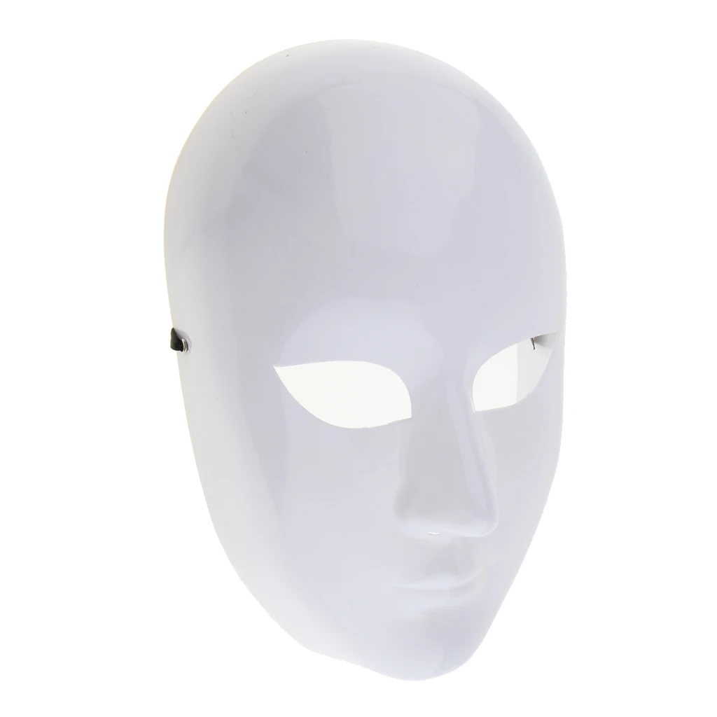 DIY Unpainted Mask White Blank Face Mask Masquerade Costume Masks for Party Decoration Accessories