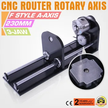 

CNC ROUTER ROTARY AXIS WITH 80MM CNC ROUTER ACCESSORY F STYLE A-AXIS, ROTARY AXIS WITH 3-JAW 230MM TRACK