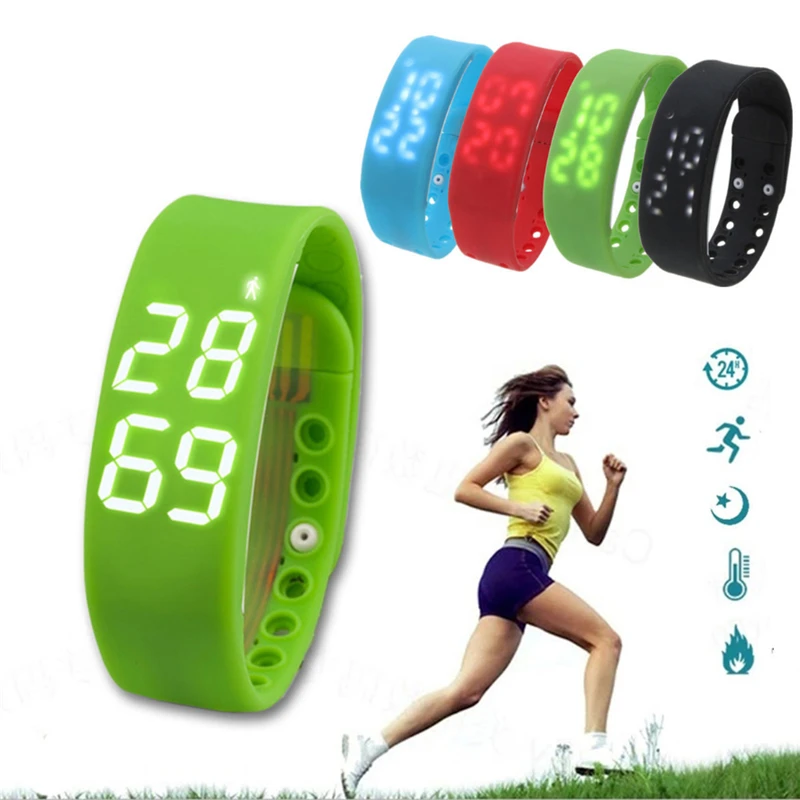 

2018 Smart Watch Bracelet 3D Sensor Monitor Fitness Sleep Tracker Wristband With LED Display Screen Temperature Measurement