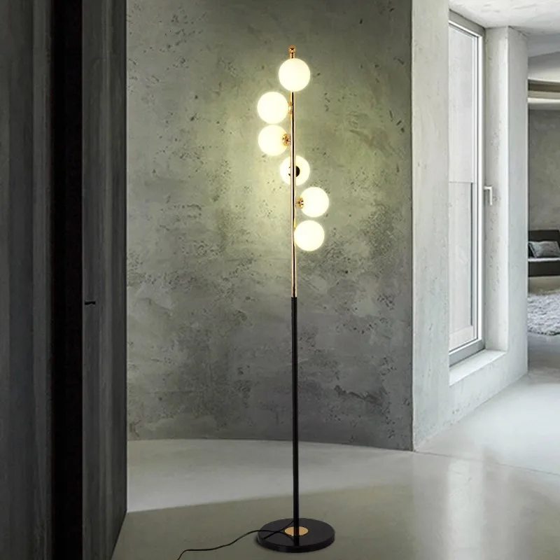 

Post-modern Nordic Led Designer Floor Lamps Creative Bubble Glass Decor Standing Lights Living Room Study Bedroom Lamp Fixtures