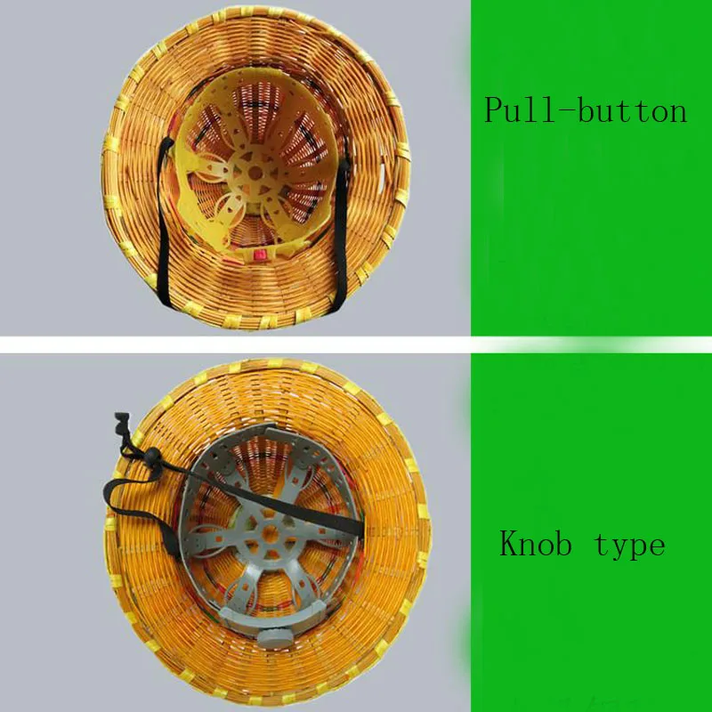 Бамбуковая Шляпа защитный шлем летние дышащие защитные шлемы со стальной пластиной внутренняя оболочка жесткий колпачок для рабочих DMZ005