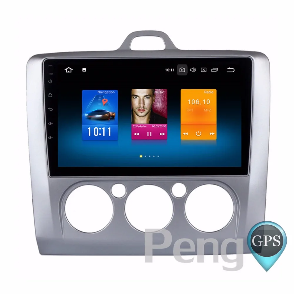 Автомагнитола 2 Din для Ford Focus 2004 2011 Восьмиядерный CD DVD плеер стерео Android 8 0 GPS