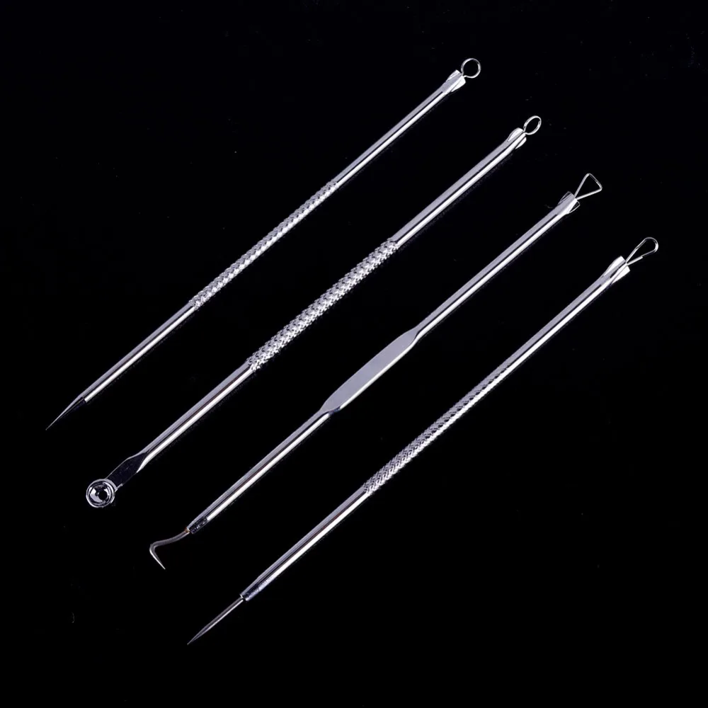 4PCS Stainless Steel Acne Removal Needle Facial Blackhead Pimples