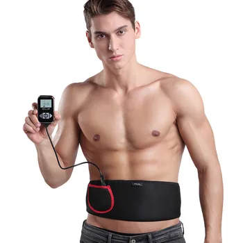 

2018 Upgrade Newest 2 channal EMS ABS training belt with 12 mode Male Abdominal Muscle Workout Belt smart slimming massage belt