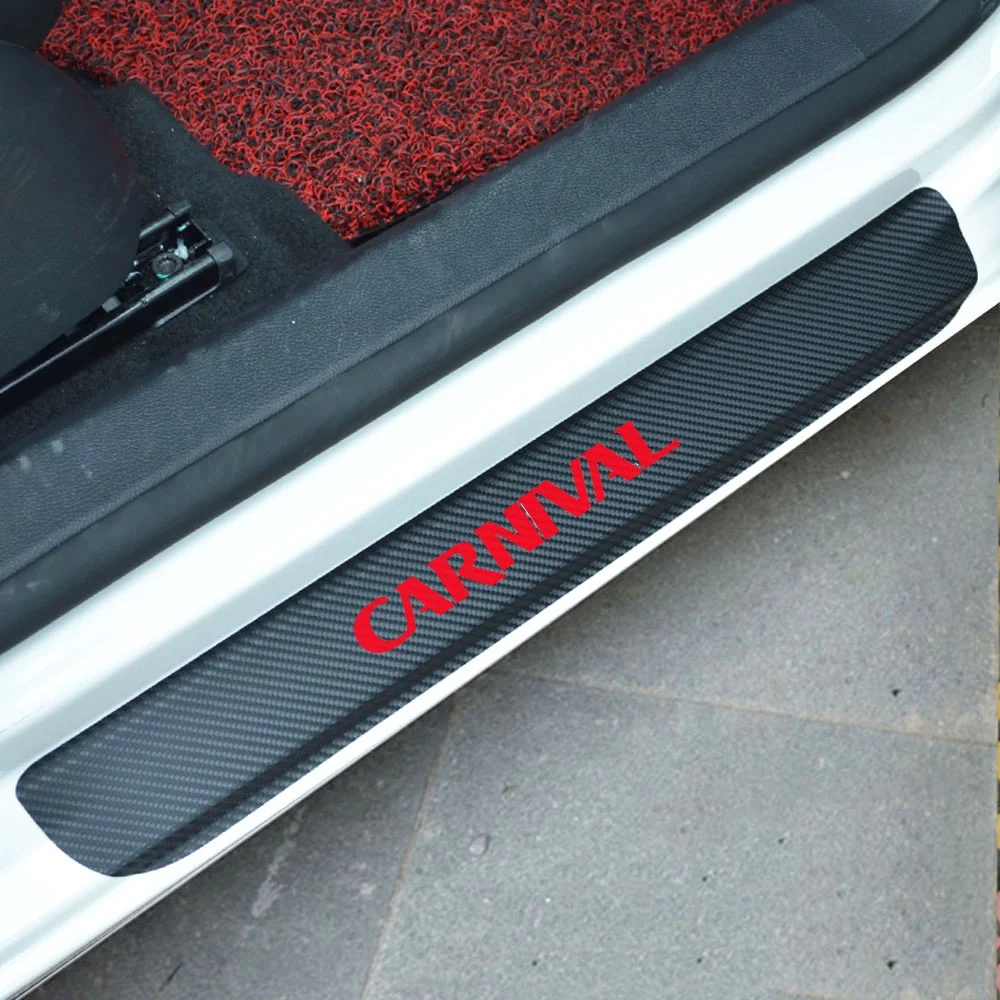4 шт. виниловая наклейка на порог автомобиля Накладка для KIA CARNIVAL KX5 аксессуары|door