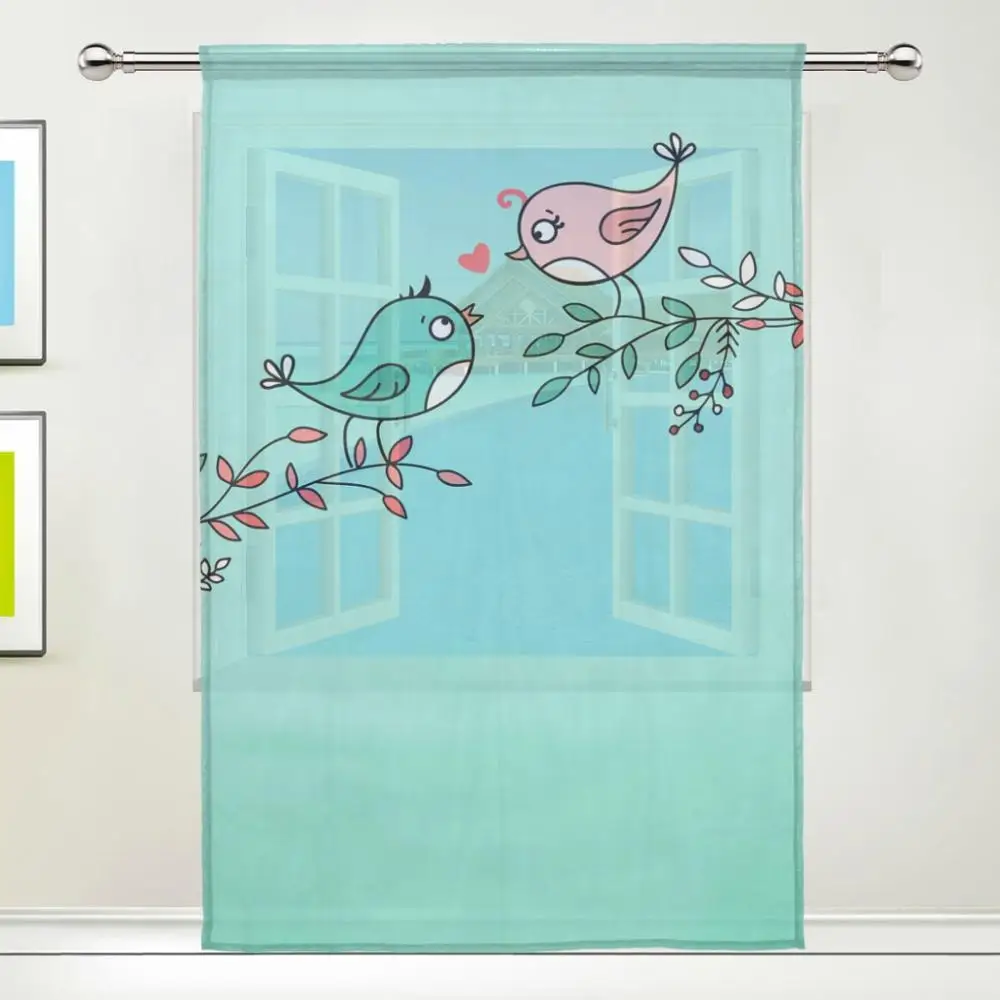 Buy Sheer Door Curtain Panels W55x L78 Inch/55xL84