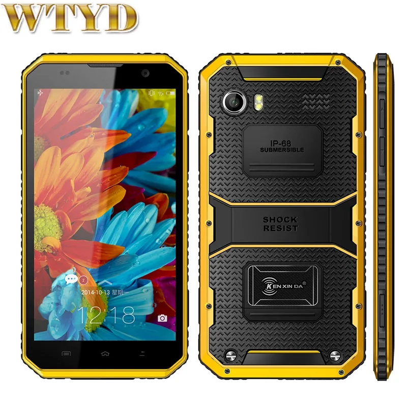 KEN XIN DA Proofing W9 Smart Phone ROM 16GB+ RAM 2GB IP68 Waterproof Shockproof 6.0'' Android 5.1 MTK6753 Octa Core LTE 4G