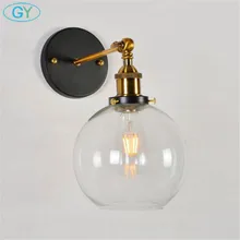 AC100-240V лампочка эдисона в комплекте, Стеклянные Настенные Бра, лампа, светильник для кухни, винтажный глобус, стеклянный декор, настенные лампы, внутреннее приспособление