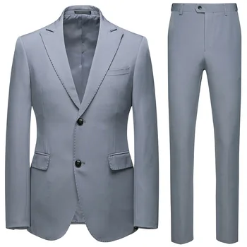 

XF112 New Fashion Business Casual Suit 2-piece Groom Best Man Wedding Two-button Blazer Men Suits