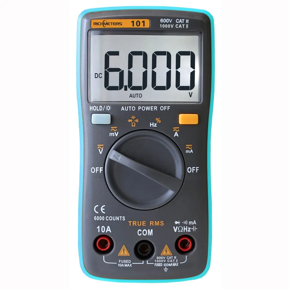 

Digital Multimeter RM102 101 409B Multimetro DC AC Voltage Current Meter Resistance Diode Temperature Tester Ammeter Voltmeter