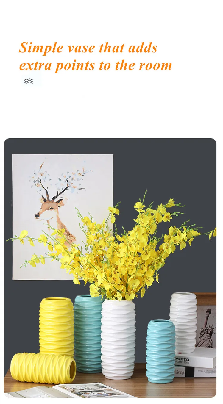 Современная Европейская Цветочная ваза, Свадебный декор, цветочные вазы для дома, Скандинавское украшение, белая керамическая ваза для дома, настольные простые вазы