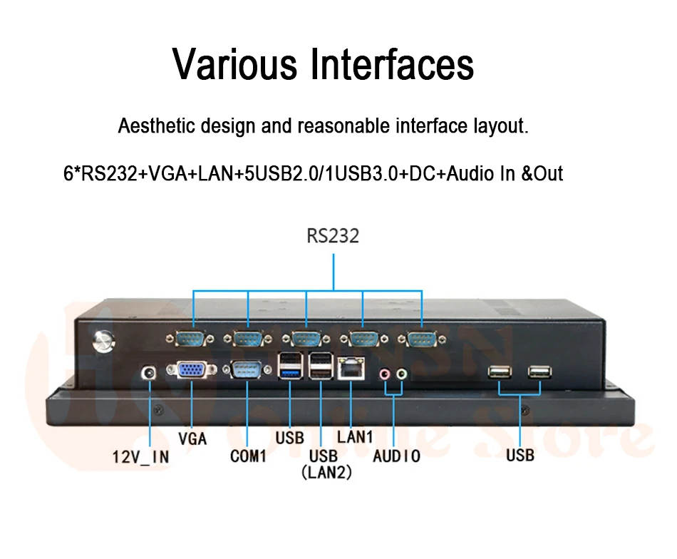 15 дюймов, светодиодная панель PC, Intel J1900, промышленных Панель PC, 5 резистивный Сенсорный экран, Windows 7/10/Linux Ubuntu, [HUNSN WD06]