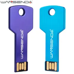 WANSENDA ключ Форма USB Flash Drive Водонепроницаемый накопитель 64 GB Флешка 32 GB 16 GB USB Memory Stick флешки настроить логотип