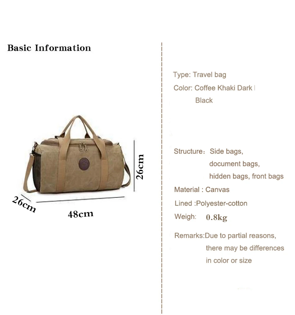 large weekend bag men women