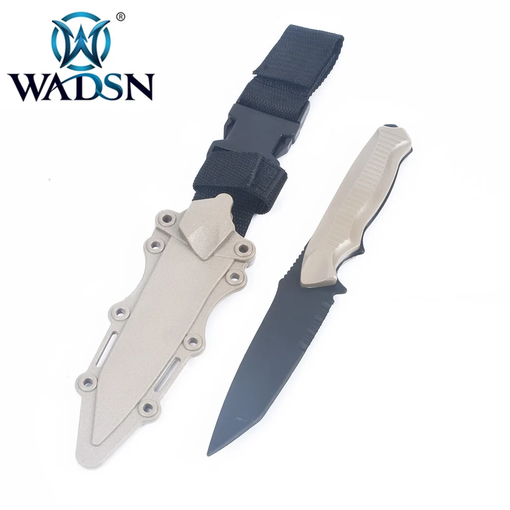 

WADSN Tactical BC style 141 Plastic Dummy knife W/Plastic cover For Hunting Survival Rubber Knifes Modeling with Holster MP09004
