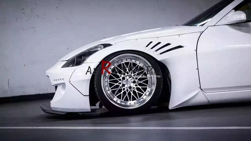

350Z ROCKET RB WIDE AERO STYLE FRONT & REAR FENDER FLARE FRP FIBER GLASS