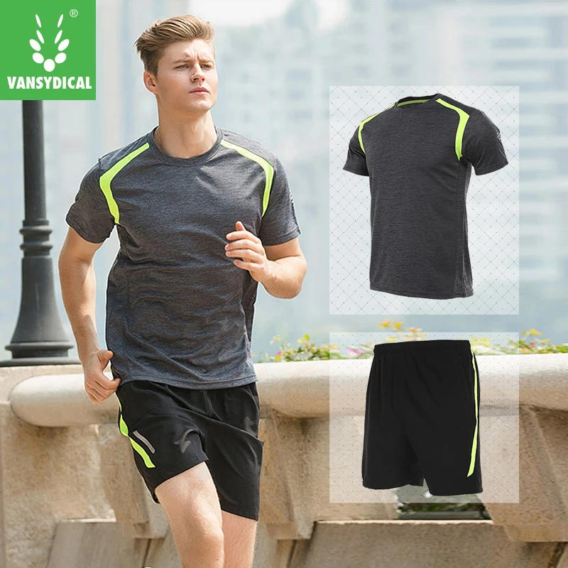 Buy Vansydical Sport Suit Men Sport 2pcs Running Suits