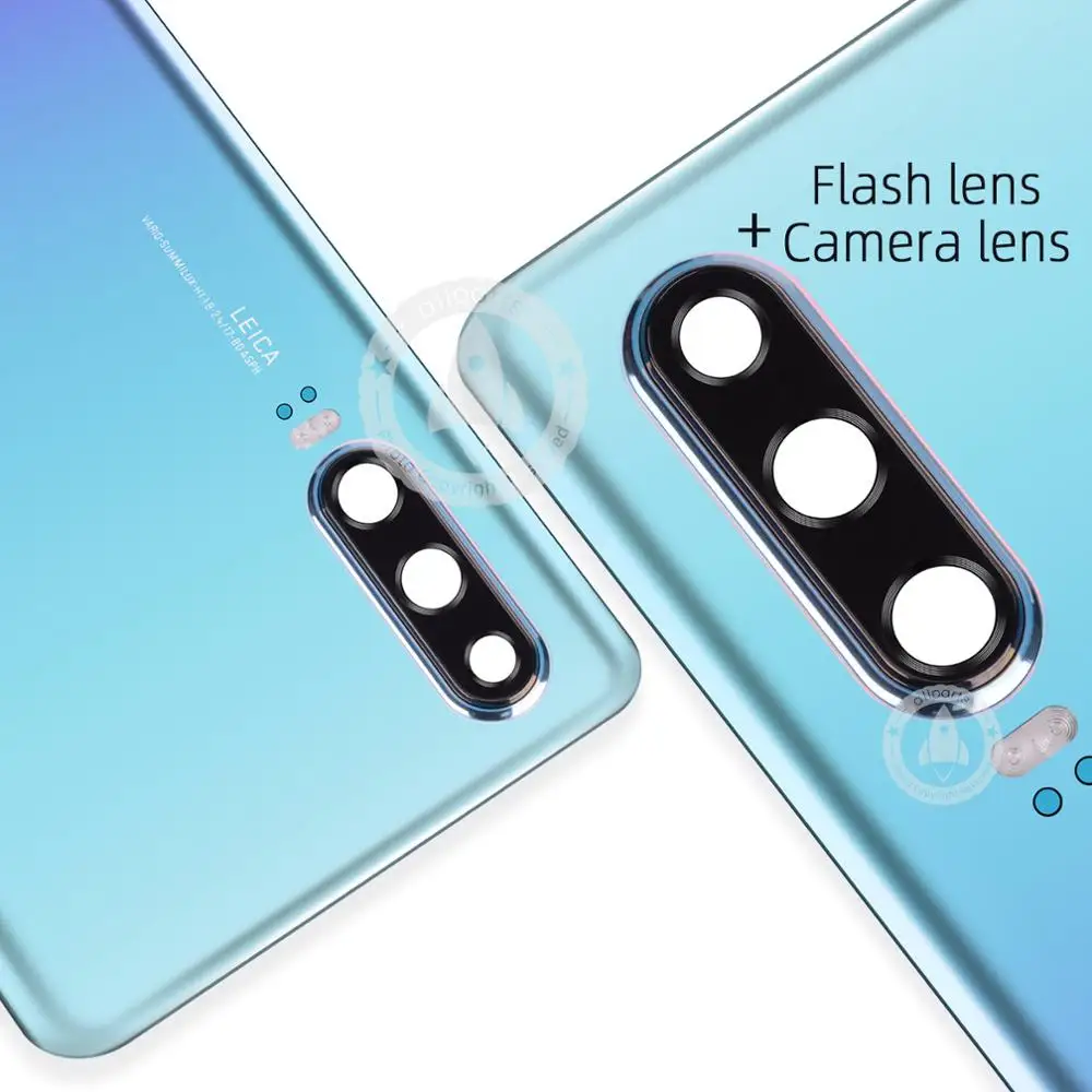 Стеклянный задний корпус двери для huawei P30 задняя крышка с клейкой лентой для huawei P30 крышка батареи запасные части Sky