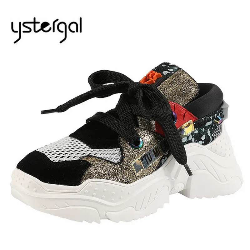 

Ystergal Mixed Color Women Sneakers Casual Flats Female Platform Creepers Espadrilles Tenis Feminino Trainers Ladies Shoes