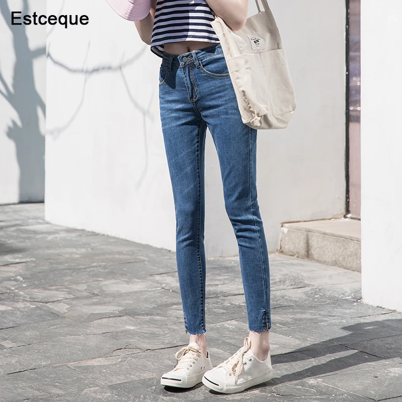 elastic jeans for ladies