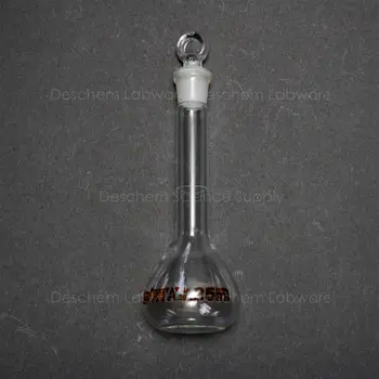 

25ml,Lab Glass Volumetric Flask With/Glass Stopper,Chemistry Glassware