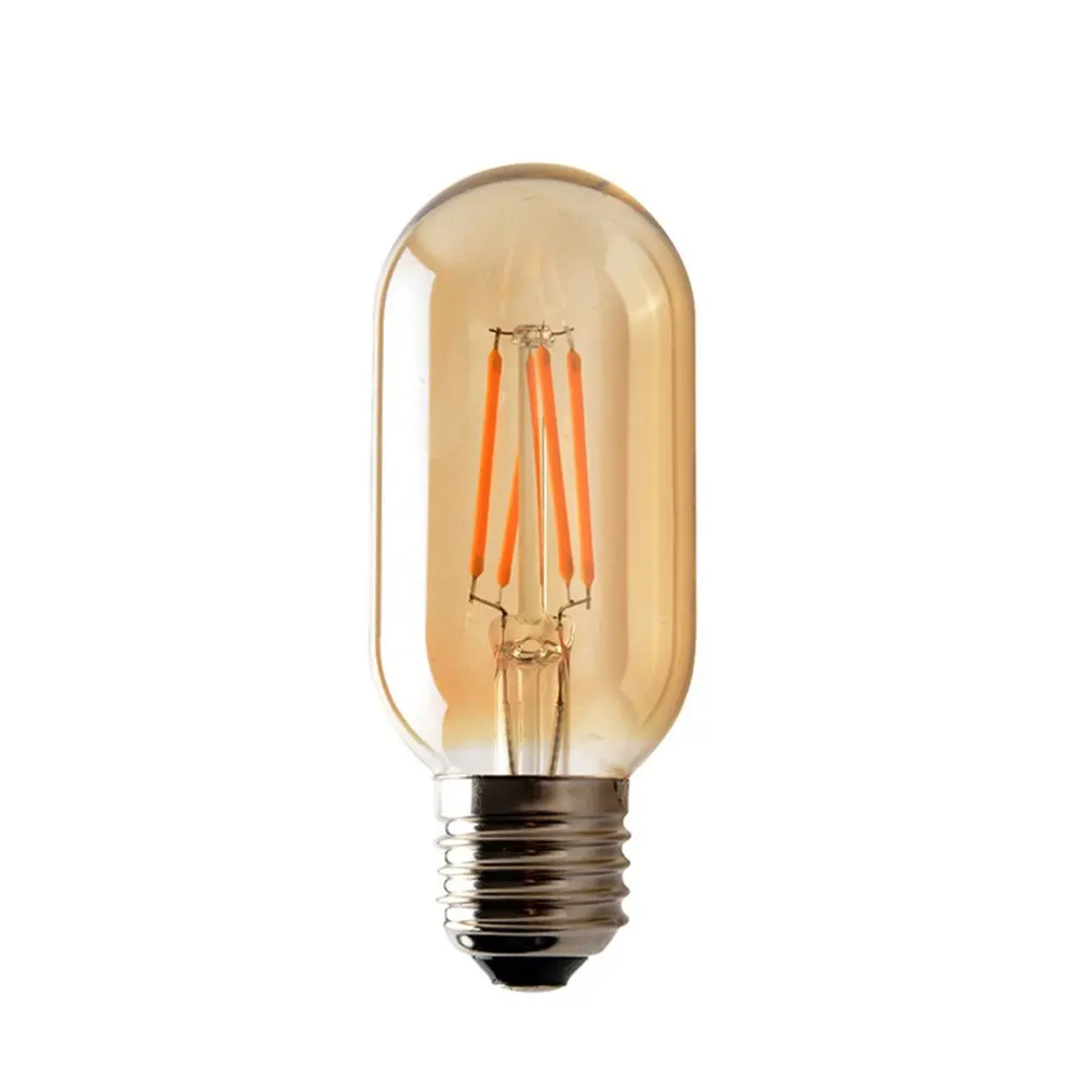 4W T45 E27 4 Вт G45 E27 светодиодный свет светодиодный лампы ретро Edison прозрачная янтарная крышка светодиодный нити антикварная Винтаж Стекло лампа настраиваемый свет - Цвет: 4W T45 E27