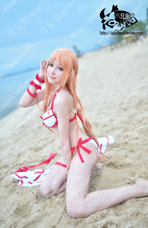 Conjunto de Bikini Asuna Yuuki para Cosplay, ropa de Anime Sword Art Online, Blanco 11, novedad|costumes white|cosplay costumesword art online cosplay -
