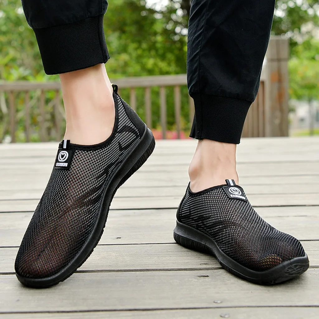 

MUQGEW New Sports Shoes Fashion Men Walking Jogging Casual Shoes Summer Breathable Outdoor Casual Shoes Mesh Men Shoes #0711