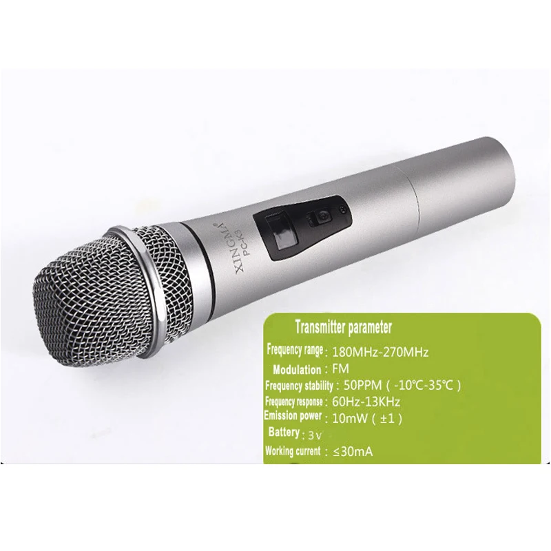 XINGMA PC-K3 Wireless Microphone Professional Dynamic VHF Metal Handheld Mic For Karaoke Computer PC Singing KTV