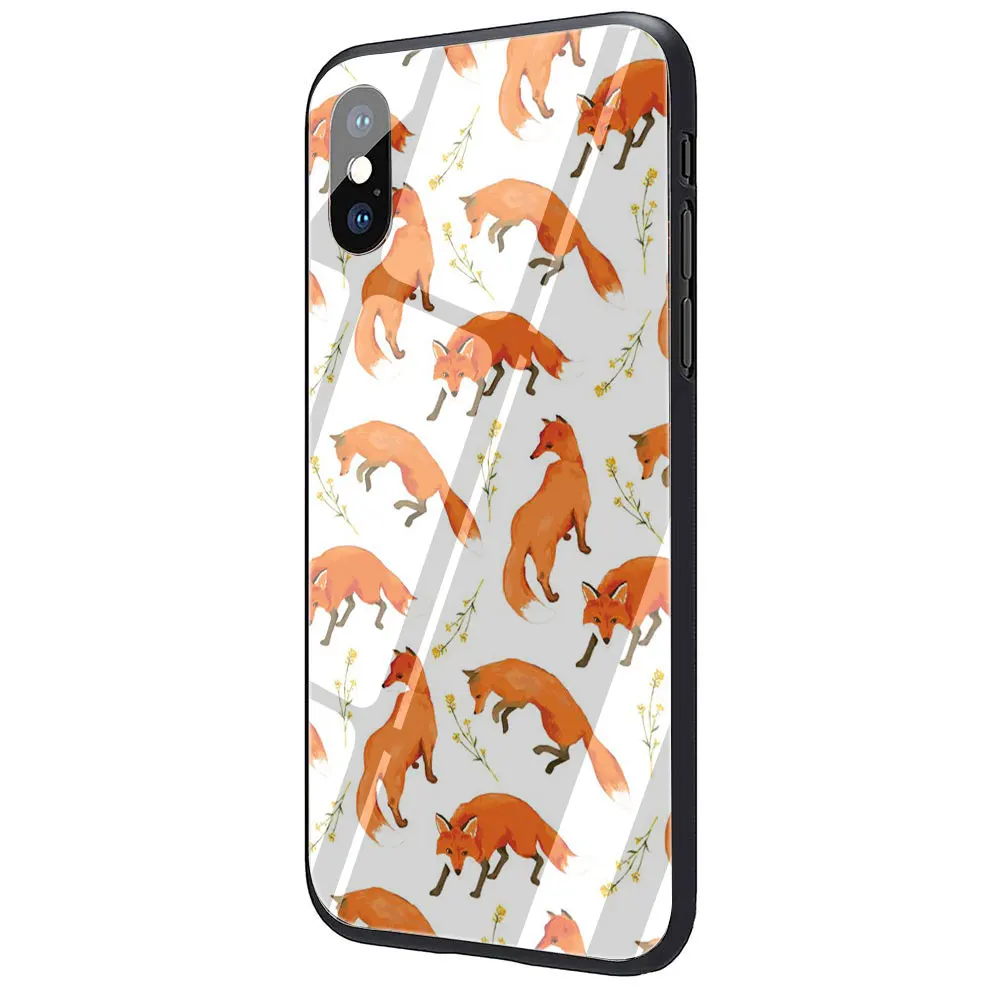 G3 Хитрая лиса чехол из закаленного стекла для iPhone 11 Pro 6 6S Plus 7 8 Plus X XS XR XS Max - Цвет: G3