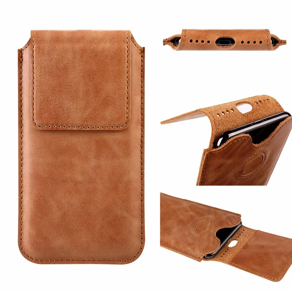 

Jisoncase Cover For iPhone X Luxury Pouch Charger Case For iPhone XS Phone Bag for 5.8 inch Vintage Slim Flip 2018 New