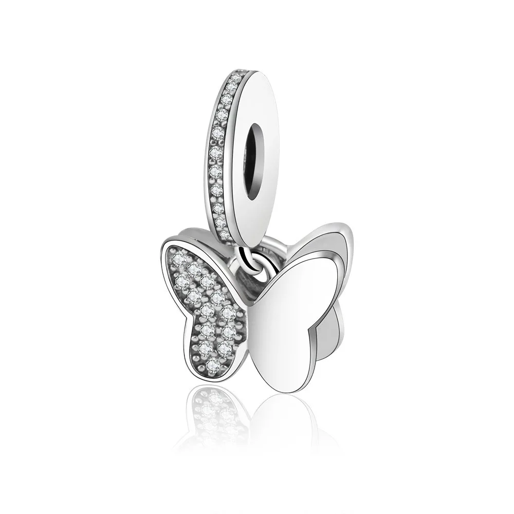 925 пробы, серебро, снежинка, бисер, шарм, подходит для оригинала Pandora, браслет, подвеска, Аутентичные, сделай сам, ювелирные аксессуары - Цвет: PL0323