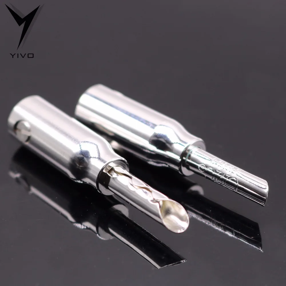 8 шт. XSSH YIVO Hi end HiFi аудио видео Разъемы Красный Чистая медь покрытие серебряный