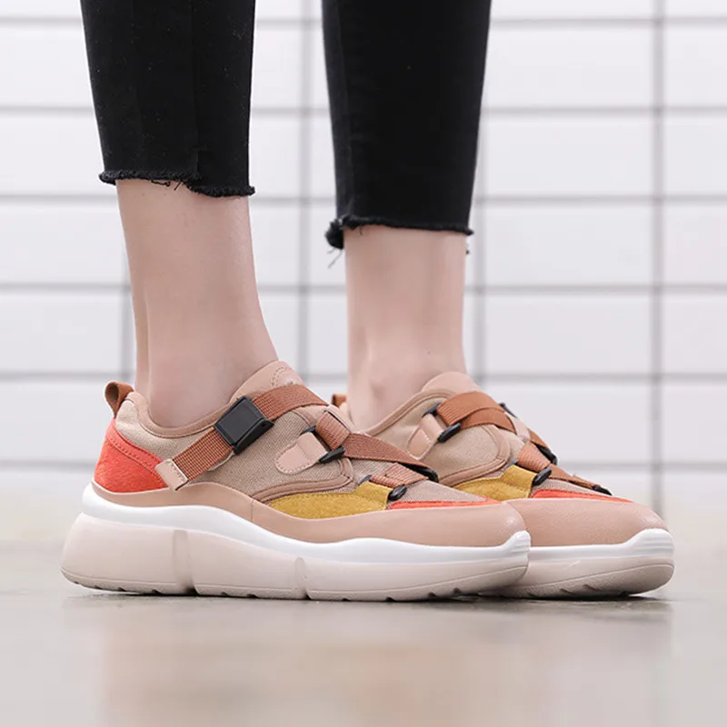 

2018 Spring New Designer Wedges Platform Sneakers Women Vulcanize Shoes Casual Female Shoes Woman
