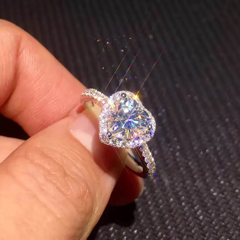 18 K 750Au золото Moissanite кольцо, обручальное кольцо, D цвет с национальным сертификатом MO-04