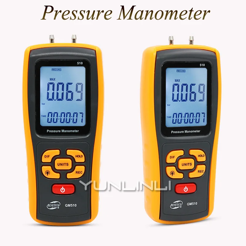 Guides measurem GM510 LCD Display Pressure Manometer,Simple barometric Pressure Readygo Temperature Yellow Guides measurem GM510 LCD Display Pressure Manometer,Simple barometric Pressure Readygo Temperature Yellow