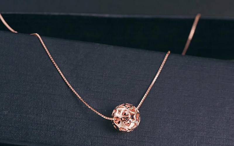Sinya 925 Sterling Silver Charm pendant necklace for women Lover girls fashion lucky Round ball Desgin 2017 New arrival Hot sale (3)
