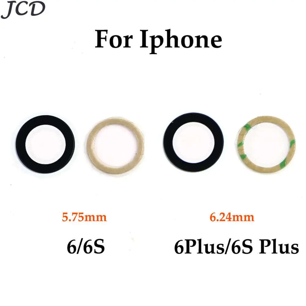JCD для iPhone 6 6Plus 6s Plus 7 8 5G 5S SE X XR XS Max задняя крышка стеклянного объектива камеры