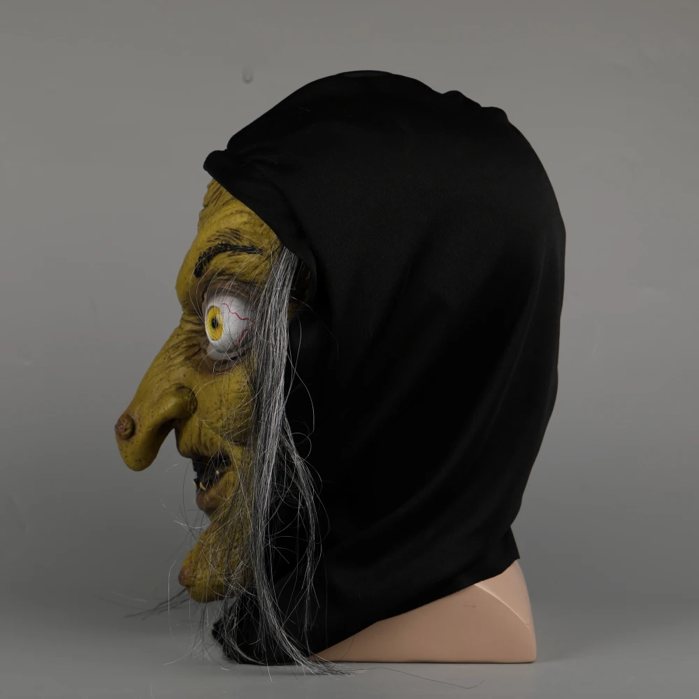 The Witch Mask Ghoul Scary Halloween Masks Latex Fancy Dress Demon Evil Witches Mask Party Prop (10)