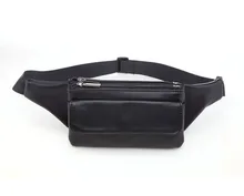 Men Women Waist Bag Fashion PU Leather Belt Bag Fanny Pack Hip Bum Bag for Men Zipper Cell Phone Purse