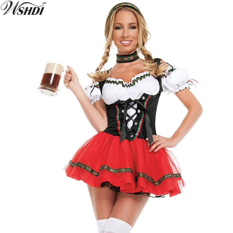 New High Quality German Beer Maid Costume Women