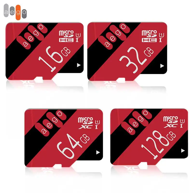 AEGO Micro SD 32 Гб Класс 10 флэш-карта 8 Гб/16 Гб/64 Гб/128 Гб UHS-1 Micro SD карта TF карта для смартфона планшета камеры