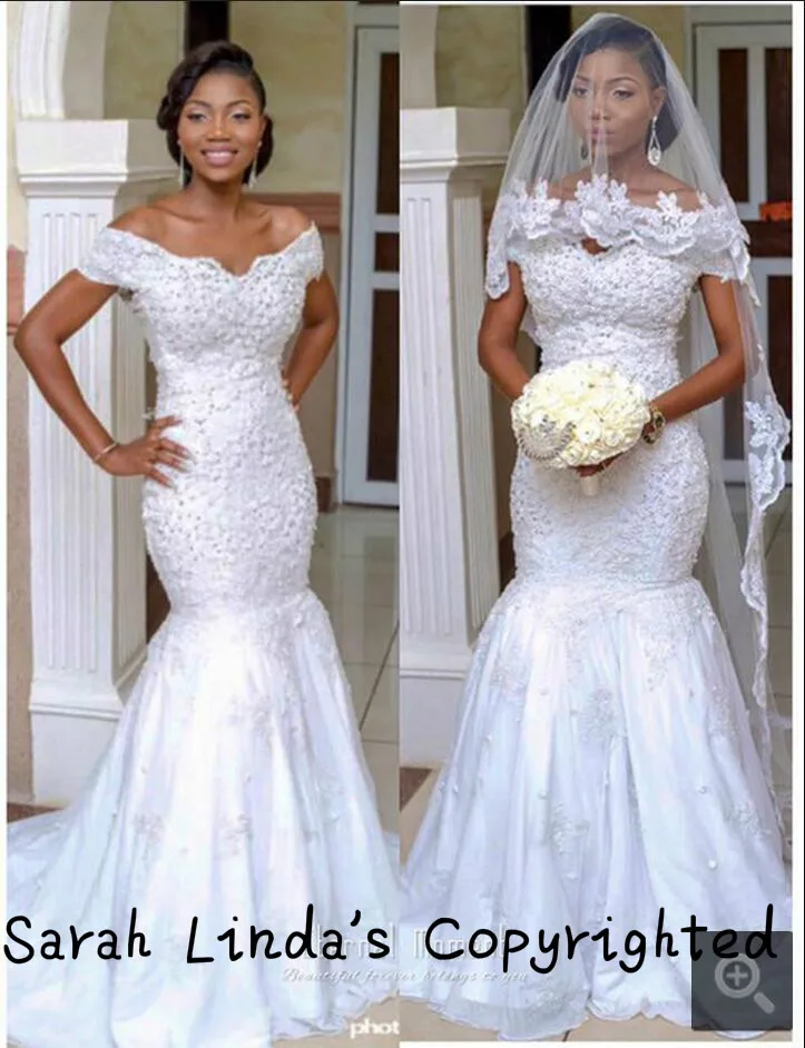 

Vestidos De Noiva mermaid 2017 african wedding dress sexy off the shoulder v neck formal bride gowns best selling