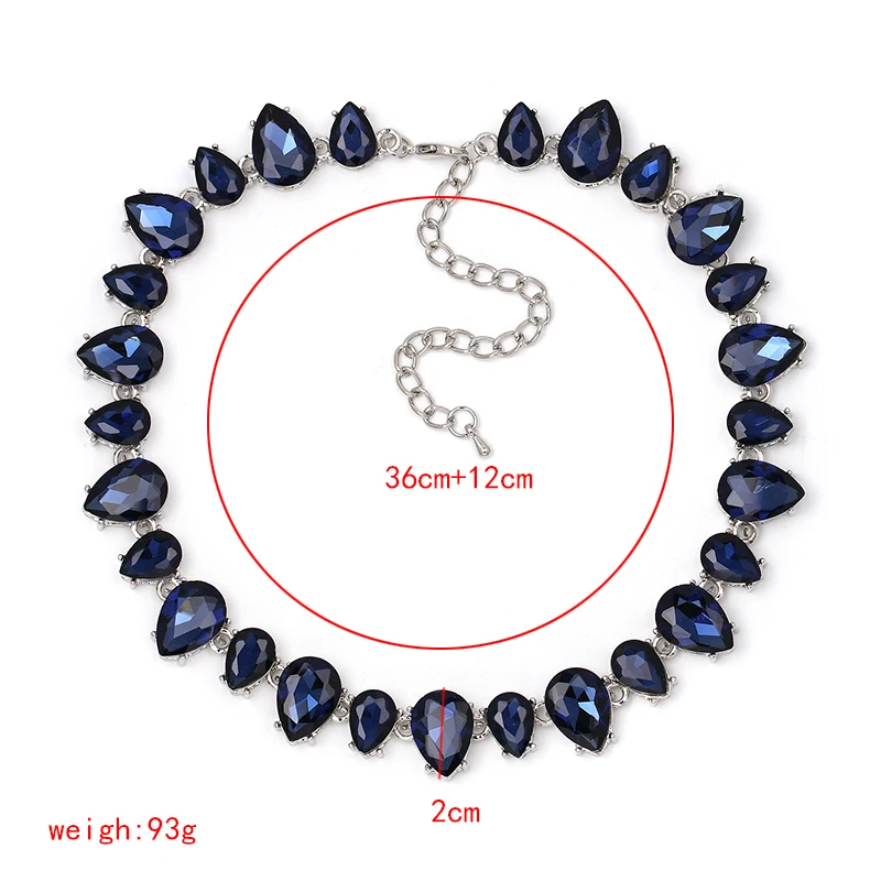 Высокое качество full Crystal Колье Fashion Choker дизайн коренастый Luxury воротник Crystal себе ожерелье для женщин N1409
