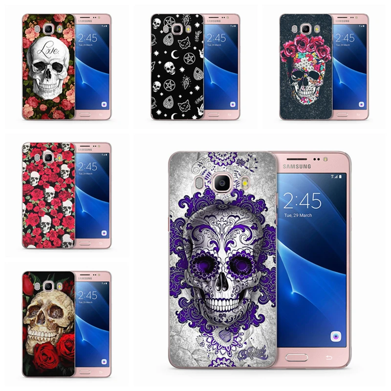 Модный Ретро стиль цветок Череп чехол для телефона Samsung Galaxy J1 J3 J5 J7 J2 J330 мягкий