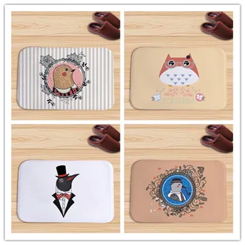 

Cartoon Animal Bird Owl Flannel Door Mat Factory Custom Made Floor Mat Carpets for Bedroom Home Decor 40x60cm Door Mat