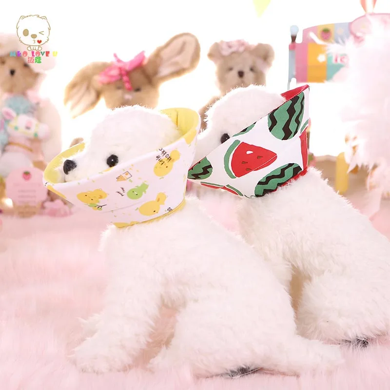 Cotton dog protective collar for neck soft dog puppy Elizabeth Circle