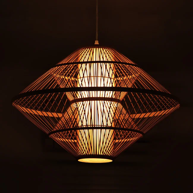 IKEA creaive simple style nature bamboo flying saucer pendant lamp to decorate restaurant/teahouse/living room/