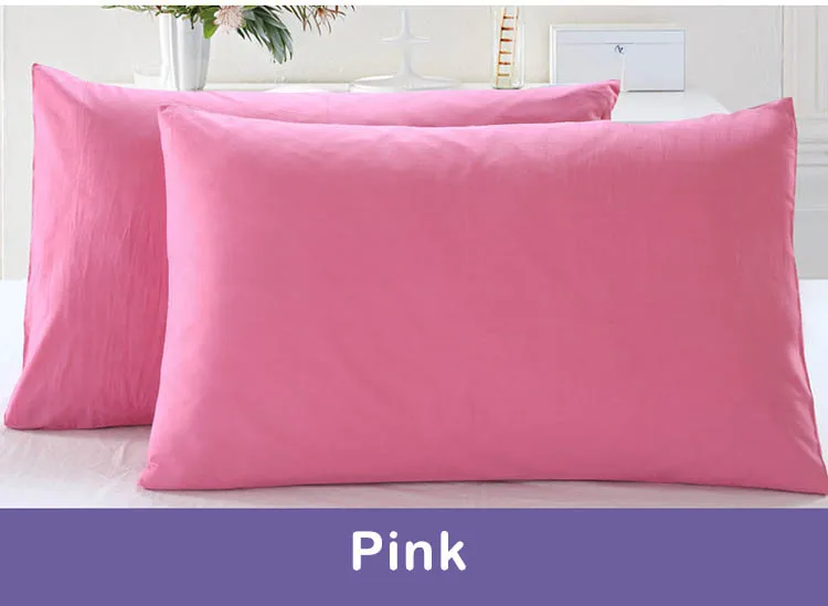 WLIARLEO твердый 17-цветная наволочка розовый все включено Спальня, наволочки для подушек, Мягкий хлопок Прямоугольная подушка крышка Капа almofada