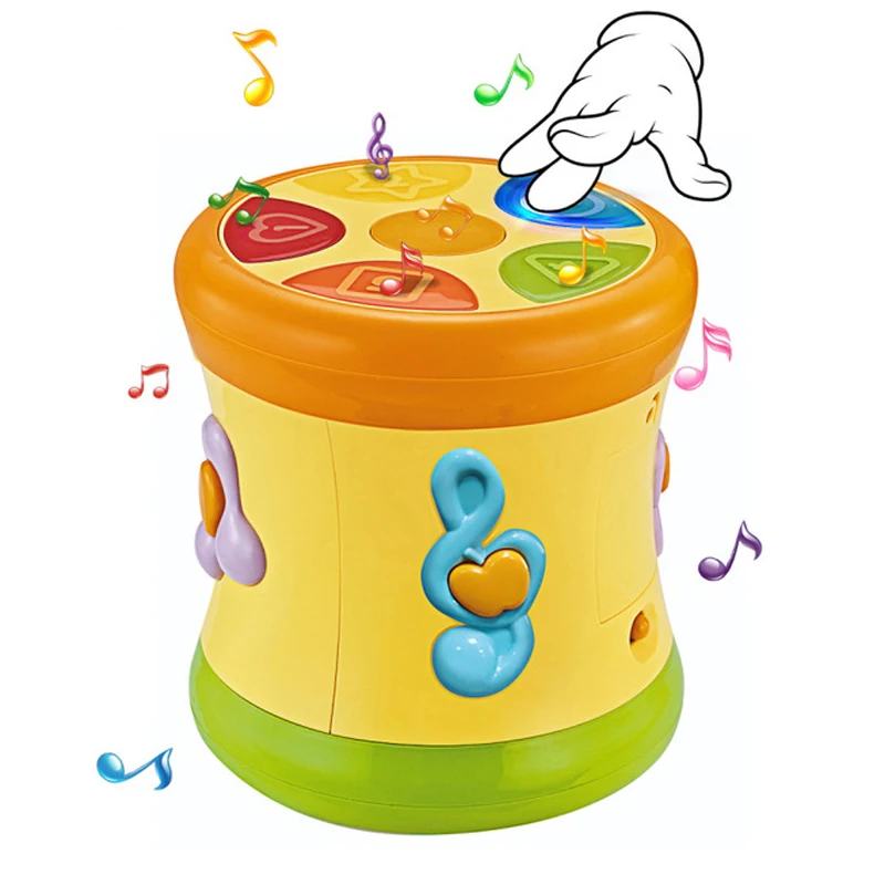 

Baby Music Toys Kids Drum Hand Pat Drums Early Educational Learning Electric Puzzle Toy Musical Instrument With Light Sound Toys